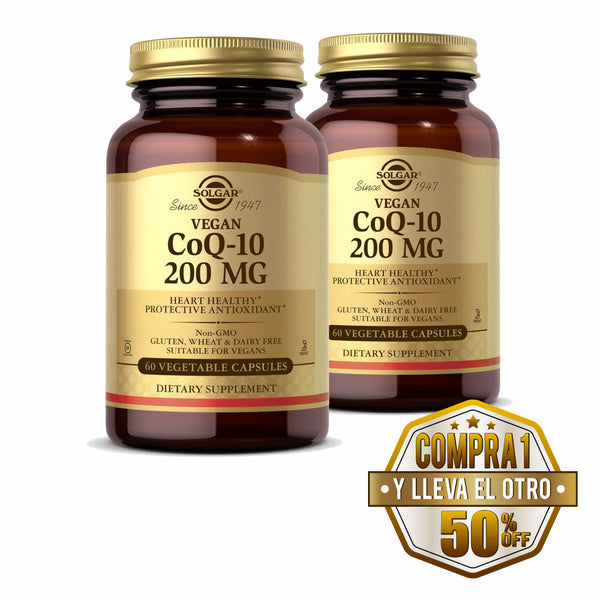 Solgar, CoQ10, 200mg, 60 cps - Compra 1 lleva el otro al 50%