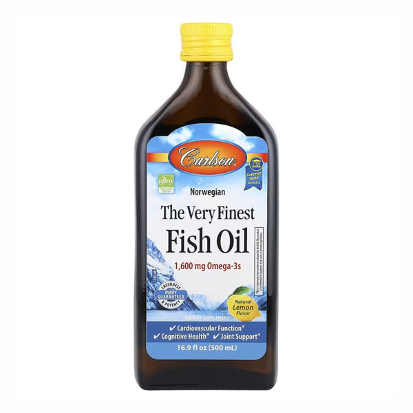 Carlson, Aceite de Pescado Noruego, Limón Natural, 500 ml (16.9 fl oz)