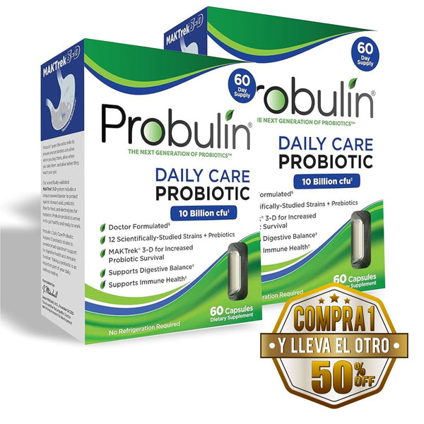 Probulin, Daily Care, Probiotic, 60 cps- Compra 1 lleva el otro al 50%