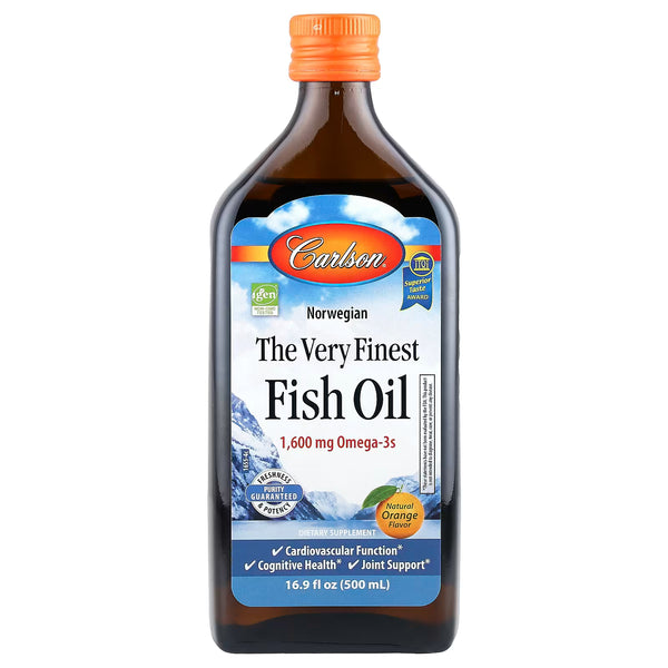 Carlson, Aceite de Pescado Noruego, Orange, 500 ml (16.9 fl oz)