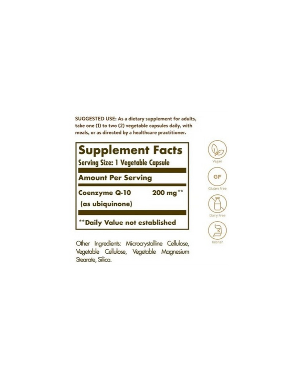 Solgar CoQ10 200mg 60 Cápsulas