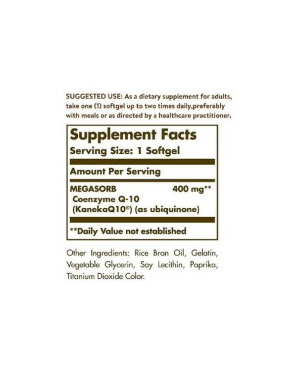Solgar CoQ10 400mg 60 cápsulas