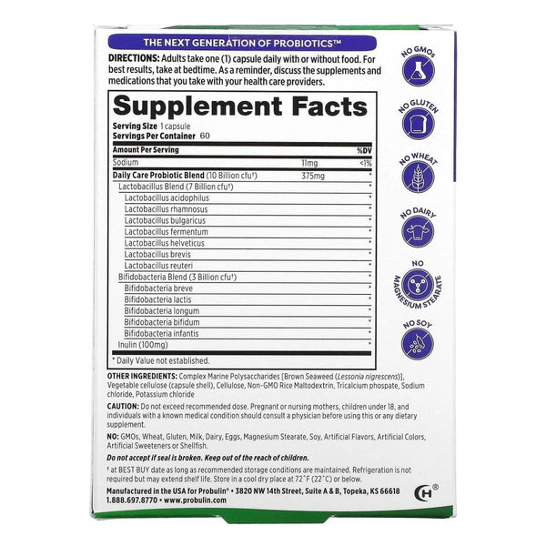 Probulin, Daily Care, Probiotic, 60 cps- Compra 1 lleva el otro al 50%