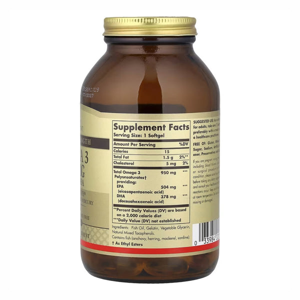 Solgar Omega 3 950mg 100 cps - Compra 1 lleva el otro al 50%